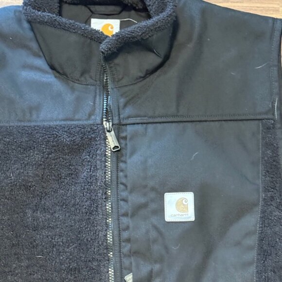 Carhartt Men 2XL Yukon Extremes Wind Fighter Fleece Vest Black Hardly Worn - Picture 2 of 4